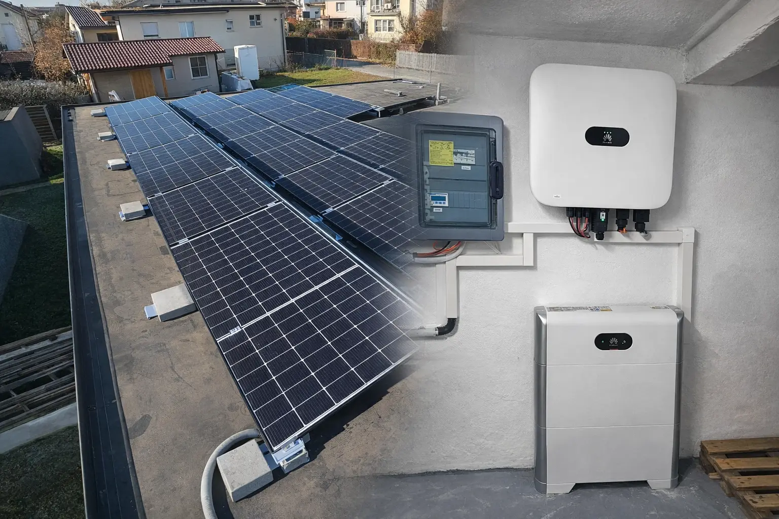 Photovoltaikanlage Flachdach Kärnten